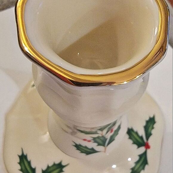 #Lenox #Holiday #Christmas #Archive Candlestick Holder #NWOT w/ bag 4.5" x 3.75" - Picture 5 of 9